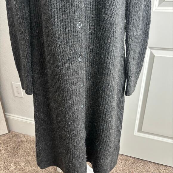 Caslon Women’s Long Line Duster Cardigan Sweater Sz L Cotton Wool Essential - Picture 4 of 15